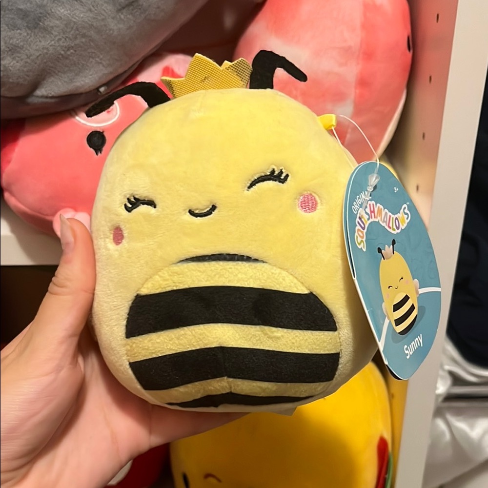 Squishmallows Yellow and Black Bee Stuffed Animal